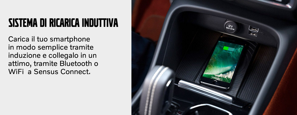 Volvo XC40 carica induzione smartphone