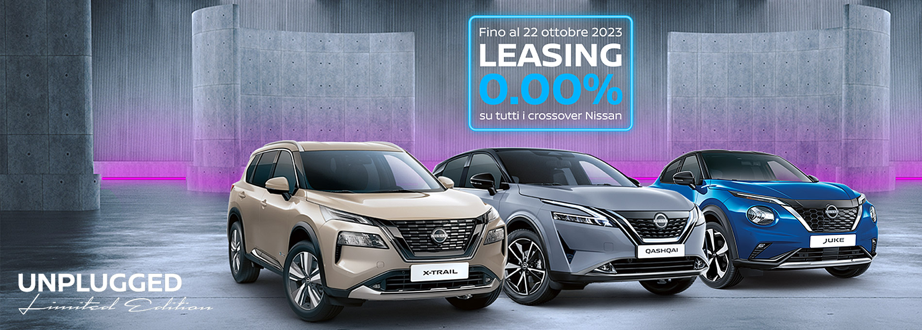Crossover Nissan con leasing a zero percento